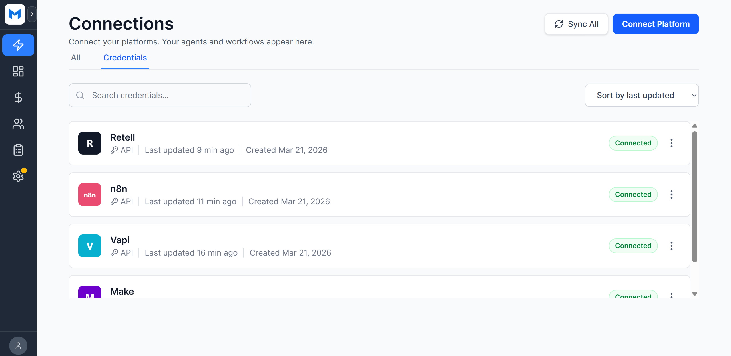Getflowetic — White-labeled client portal dashboard for AI automation agencies